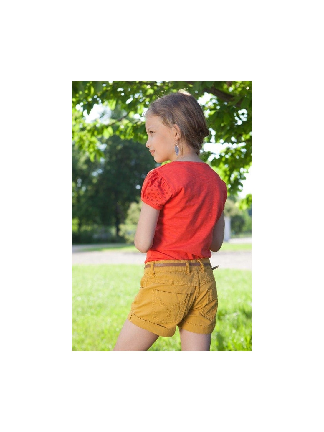 Mustard girls\' shorts DZ6015 - Online store - Boutique